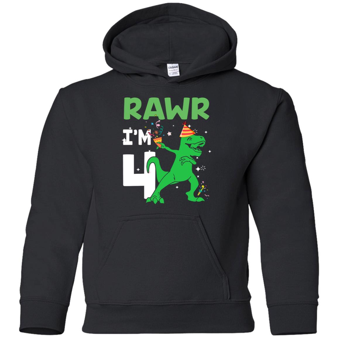 Rawr I'm 4 Birthday Gifts 2018 Dinosaur For Boys Youth Youth Shirt | Teecentury.com