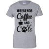 Weekends Coffee And Cats Lover Gifts T-Shirt & Tank Top | Teecentury.com