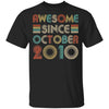 Awesome Since October 2010 Vintage 12th Birthday Gifts Youth Youth Shirt | Teecentury.com