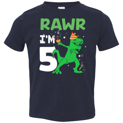 Rawr I'm 5 Birthday Gifts 2017 Dinosaur For Boys Youth Youth Shirt | Teecentury.com