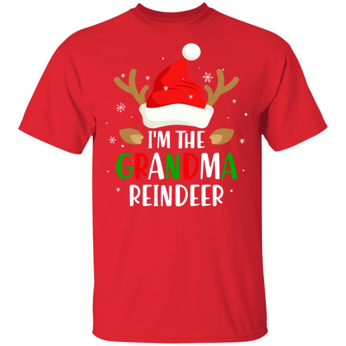 I'm The Grandma Reindeer Matching Family Christmas T-Shirt & Sweatshirt | Teecentury.com