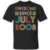 Awesome Since July 2008 Vintage 14th Birthday Gifts Youth Youth Shirt | Teecentury.com