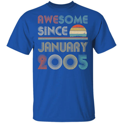 Awesome Since January 2005 Vintage 17th Birthday Gifts T-Shirt & Hoodie | Teecentury.com