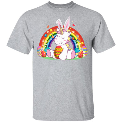 Unicorn Easter With Rainbow And Egg Youth Youth Shirt | Teecentury.com