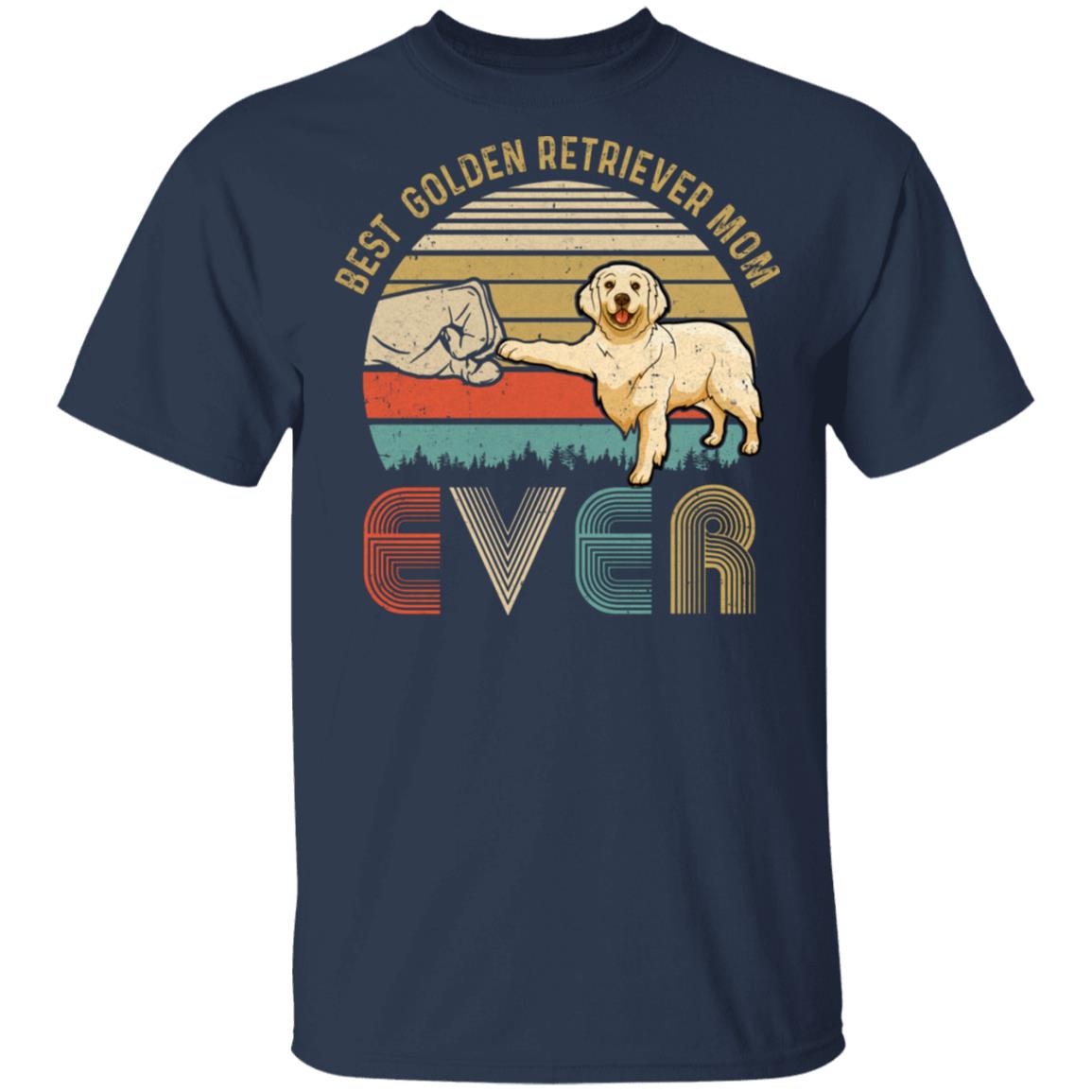 Vintage Best Golden Retriever Mom Ever Bump Fit Funny Mom Gifts T-Shirt & Hoodie | Teecentury.com