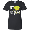 My Heart Is On That Field Softball T-Shirt & Hoodie | Teecentury.com