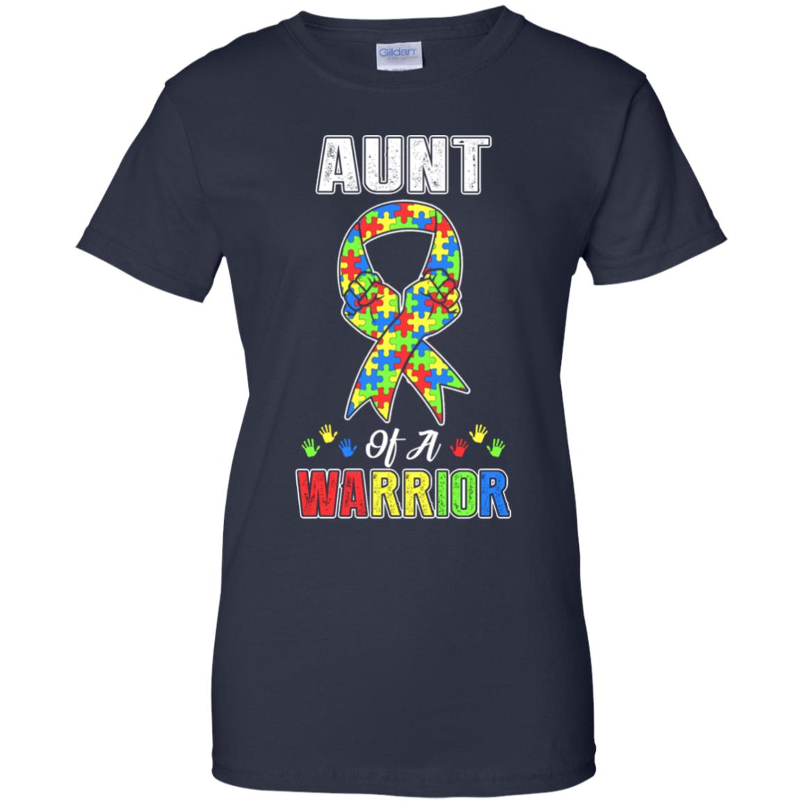 Aunt Of A Warrior Support Autism Awareness Gift T-Shirt & Hoodie | Teecentury.com
