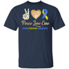 Peace Love Cure Down Syndrome Awareness T-Shirt & Hoodie | Teecentury.com