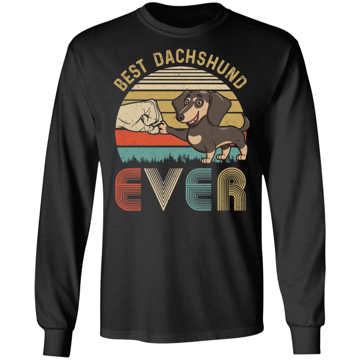 Vintage Best Dachshund Dad Ever Bump Fit Funny Dad Gifts T-Shirt & Hoodie | Teecentury.com