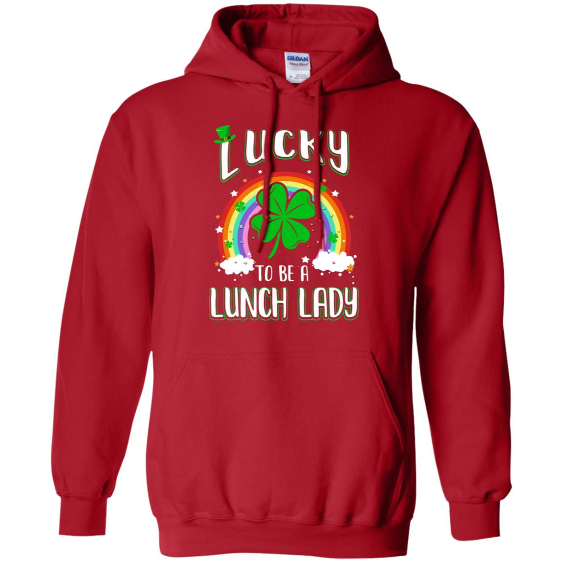 Funny St Patricks Day Lucky To Be A Lunch Lady T-Shirt & Hoodie | Teecentury.com