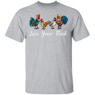 Love Your Flock Chicken Lover Funny Farmer T-Shirt & Tank Top | Teecentury.com