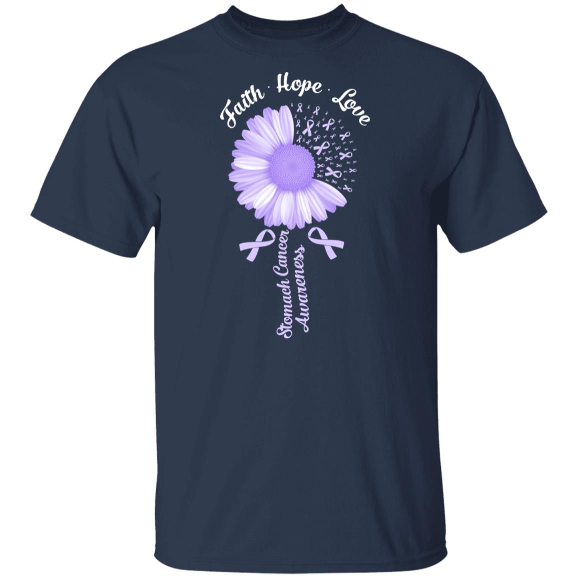 Faith Hope Love Periwinkle Stomach Cancer Awareness T-Shirt & Hoodie | Teecentury.com
