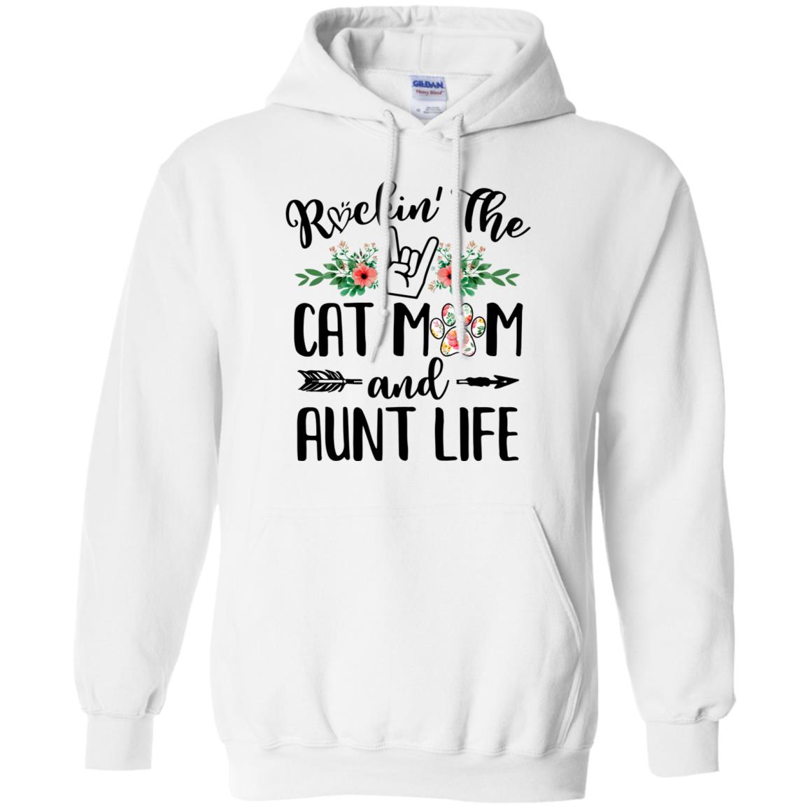 Rockin' The Cat Mom And Aunt Life Mother's Day Gift T-Shirt & Tank Top | Teecentury.com