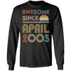 Awesome Since April 2005 Vintage 17th Birthday Gifts T-Shirt & Hoodie | Teecentury.com