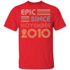 Epic Since November 2010 Vintage 12th Birthday Gifts Youth Youth Shirt | Teecentury.com
