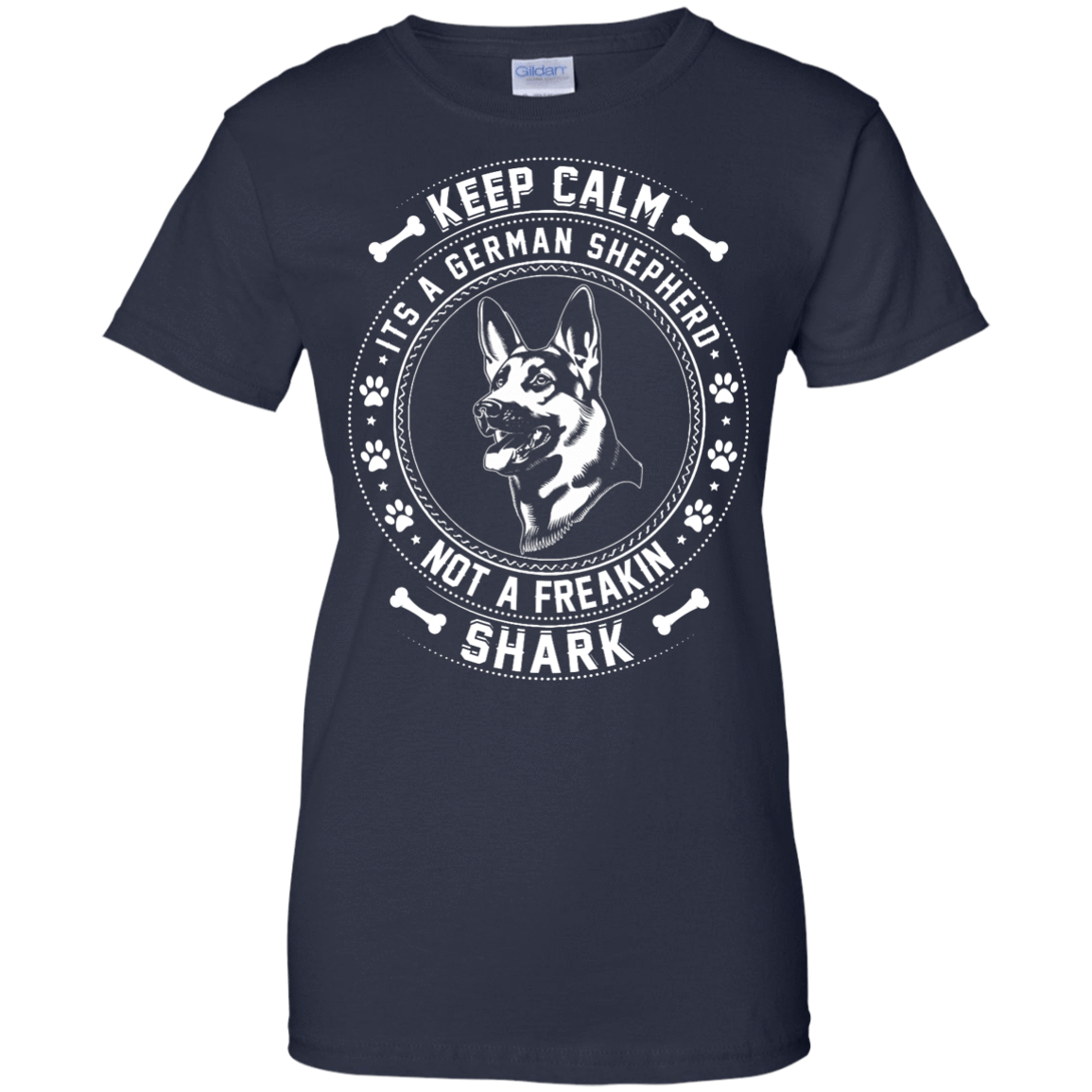 Keep Calm It's A German Shepherd Not A Freaking Shark T-Shirt & Hoodie | Teecentury.com