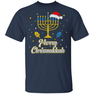 Christmas Ugly Hanukkah Sweater Menorah Merry Chrismukkah T-Shirt & Sweatshirt | Teecentury.com