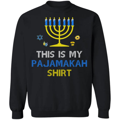 Funny Hanukkah Pajama Gift This Is My Pajamakah T-Shirt & Sweatshirt | Teecentury.com