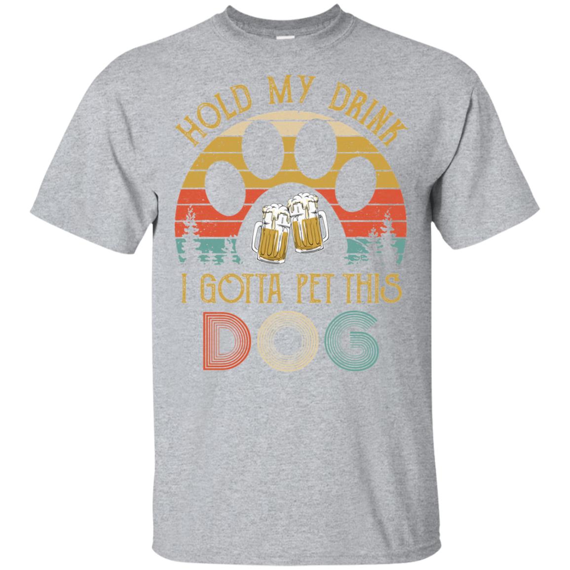 Vintage I Just Want To Drink Beer And Pet My Dog Lover T-Shirt & Hoodie | Teecentury.com