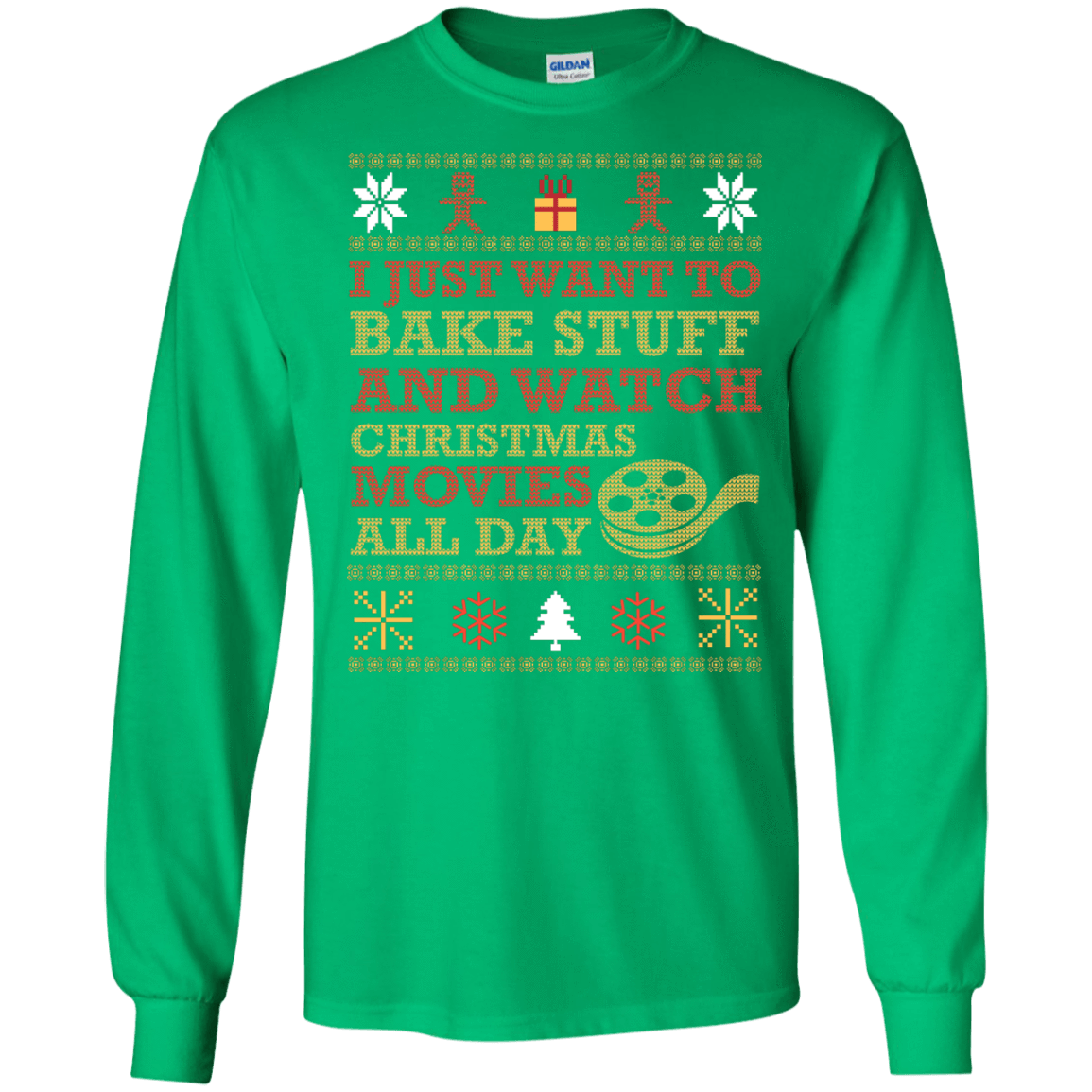 I Just Want To Bake Stuff And Watch Christmas Movie T-Shirt & Hoodie | Teecentury.com