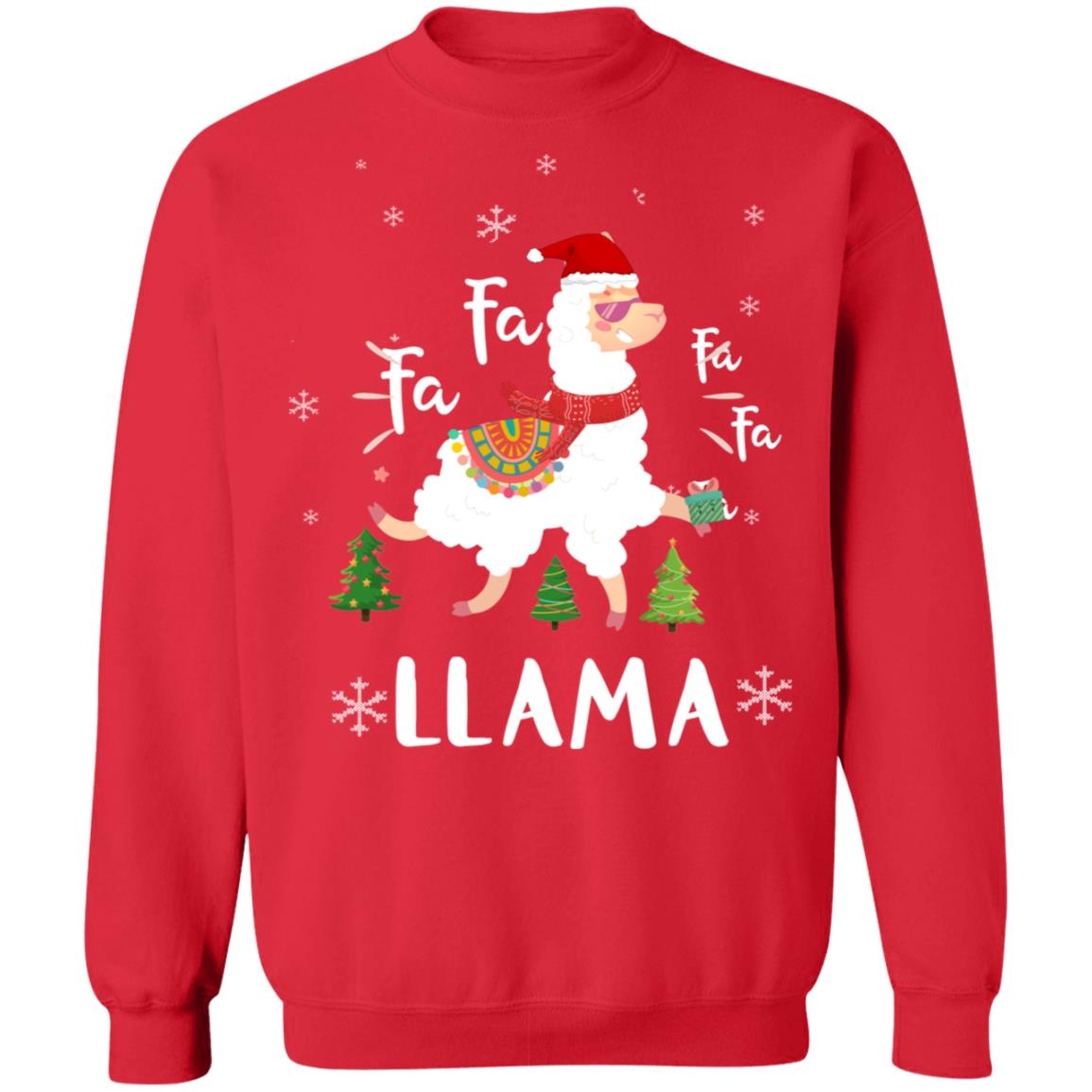 Fa La La Llama Santa Christmas Funny Gift Xmas T-Shirt & Sweatshirt | Teecentury.com
