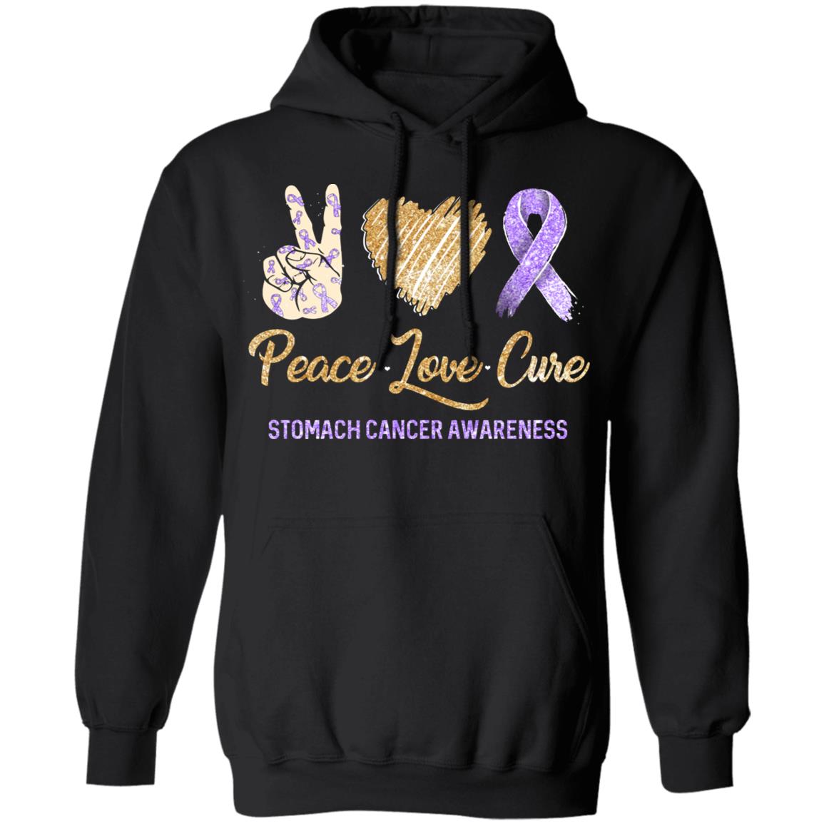 Peace Love Cure Stomach Cancer Awareness T-Shirt & Hoodie | Teecentury.com
