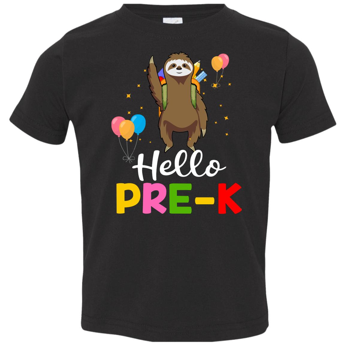 Funny Hello Pre-K Gift Back To School Sloth Gift Youth Youth Shirt | Teecentury.com