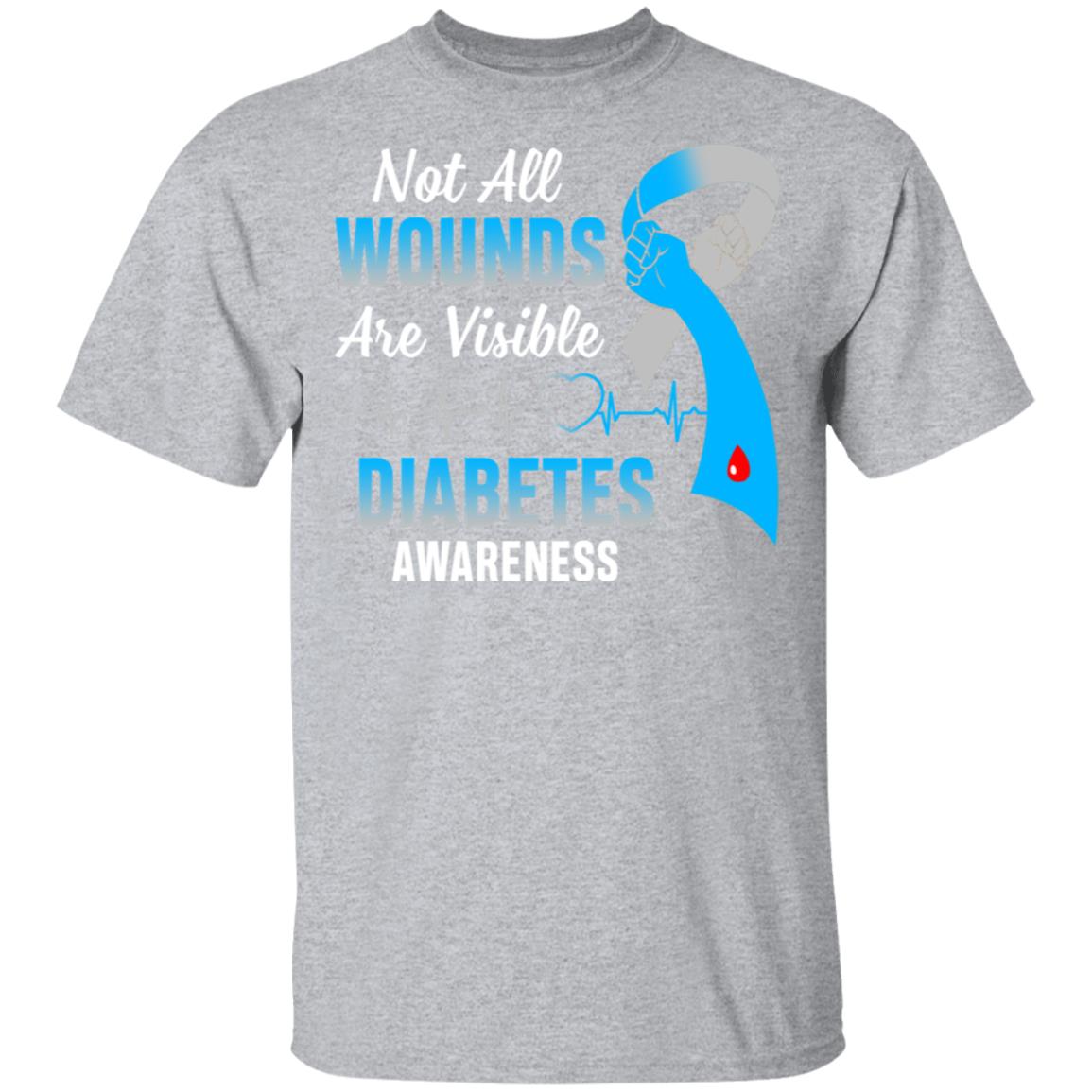Diabetes Awareness Not All Wounds Are Visible T-Shirt & Hoodie | Teecentury.com