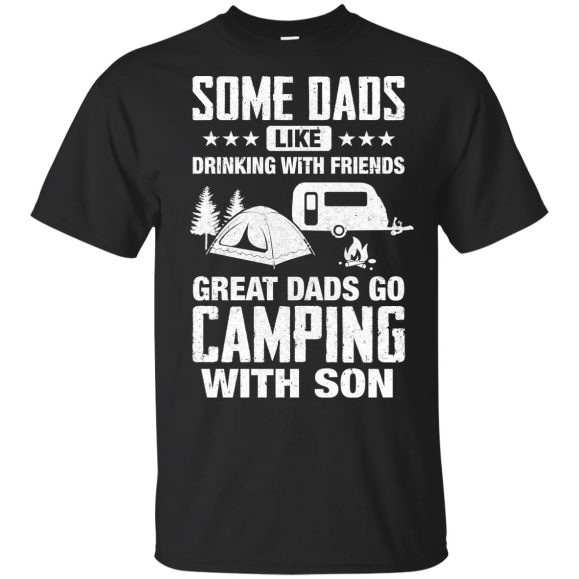 Great Dad Go Camping With Daughter Shirt Fathers Day Dad Tee