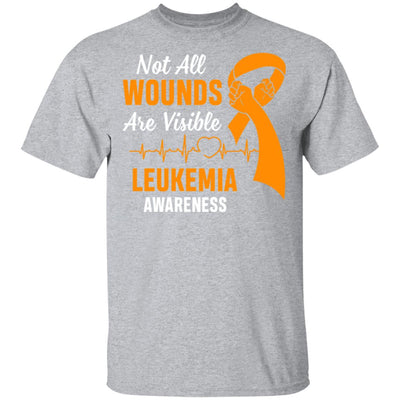 Leukemia Awareness Orange Not All Wounds Are Visible T-Shirt & Hoodie | Teecentury.com