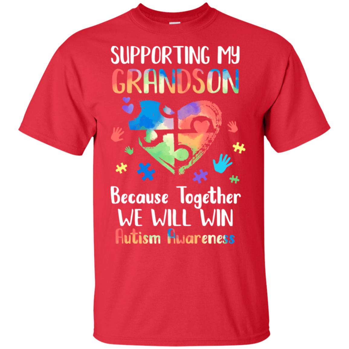 Supporting My Grandson Puzzle Autism Awareness Month T-Shirt & Hoodie | Teecentury.com