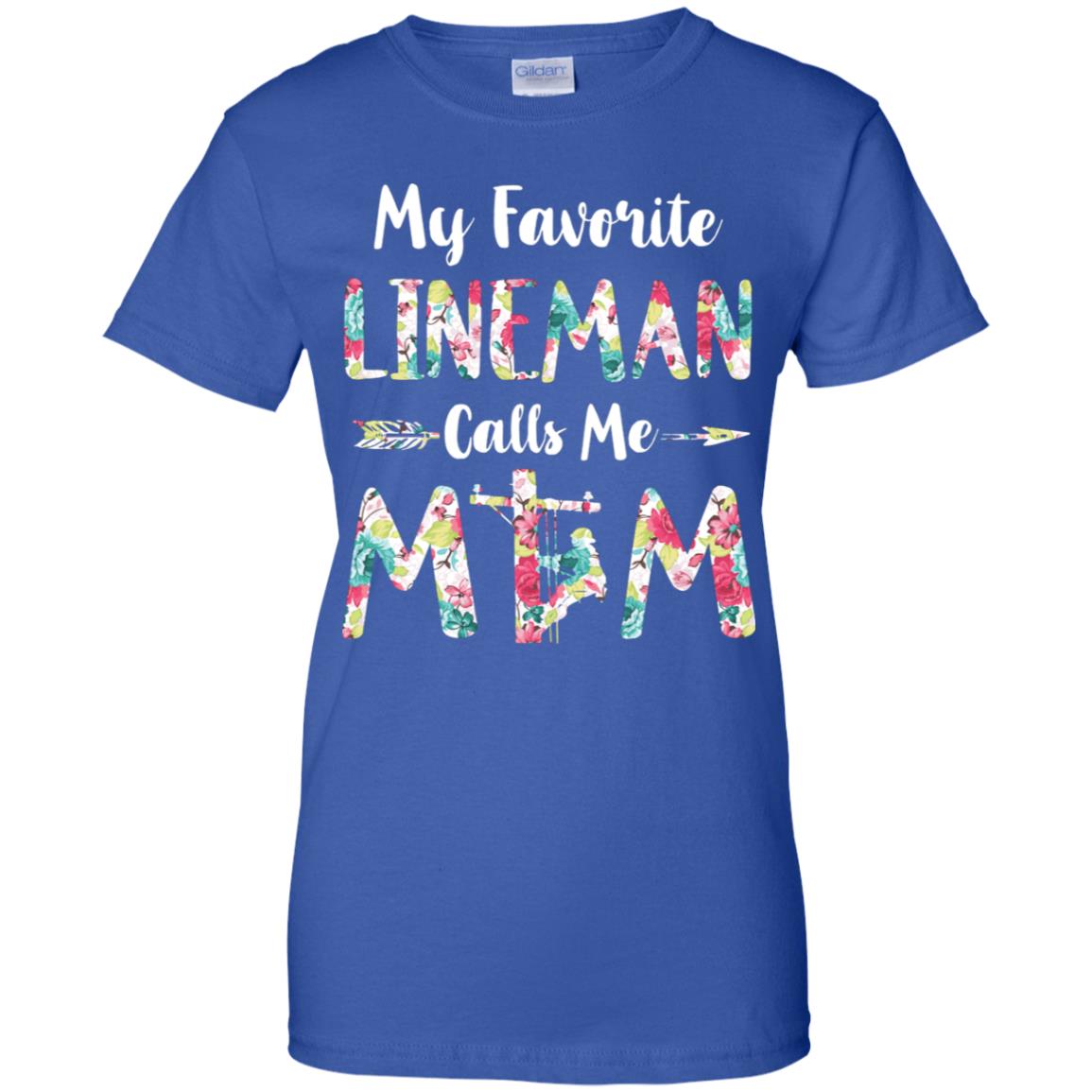 Floral My Favorite Lineman Calls Me Mom Mothers Day Gift T-Shirt & Hoodie | Teecentury.com