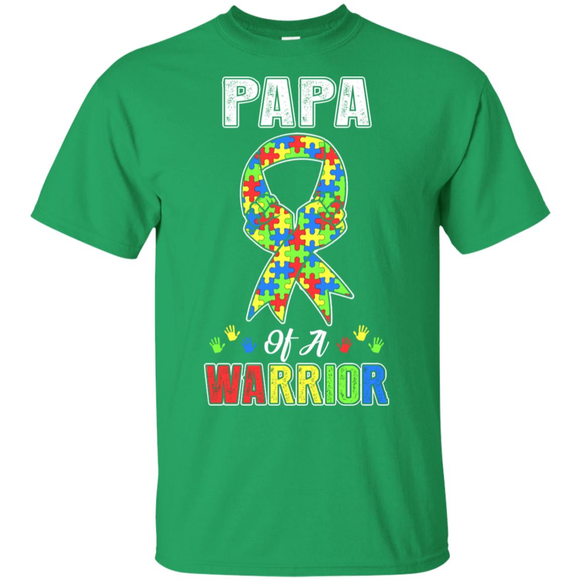 Papa Of A Warrior Support Autism Awareness Gift T-Shirt & Hoodie | Teecentury.com
