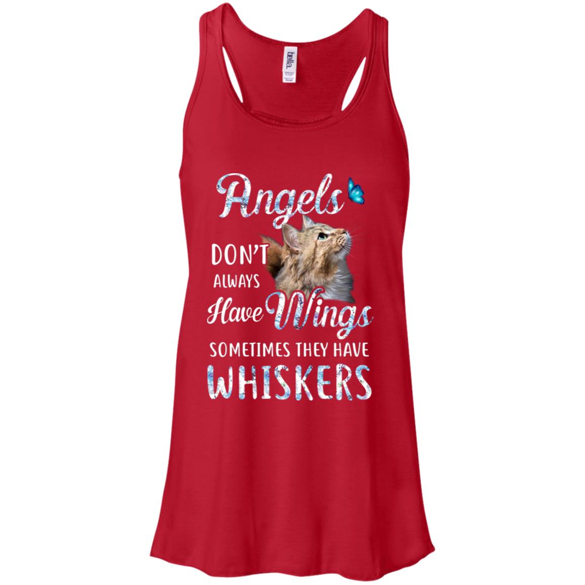 Angels Don't Always Have Wings Sometimes They Have Whiskers T-Shirt & Tank Top | Teecentury.com