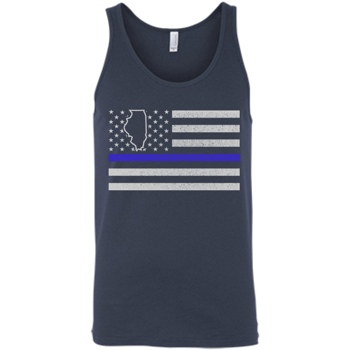Illinois Thin Blue Line Police State T-Shirt & Hoodie | Teecentury.com