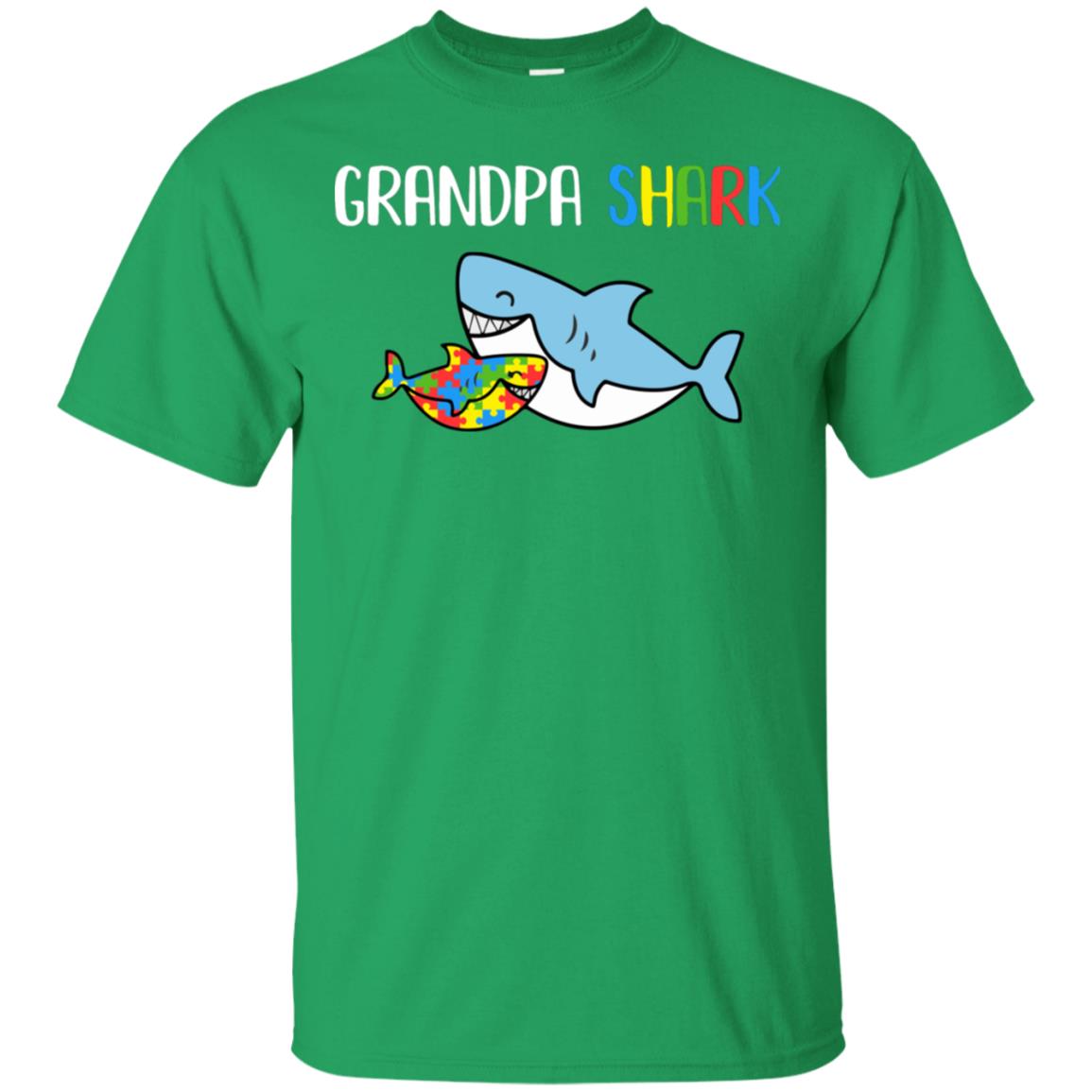 Grandpa Shark Support Autism Awareness For Grandchild T-Shirt & Hoodie | Teecentury.com