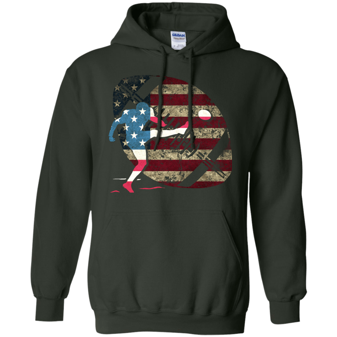 Kicker Football America Flag T-Shirt & Hoodie | Teecentury.com