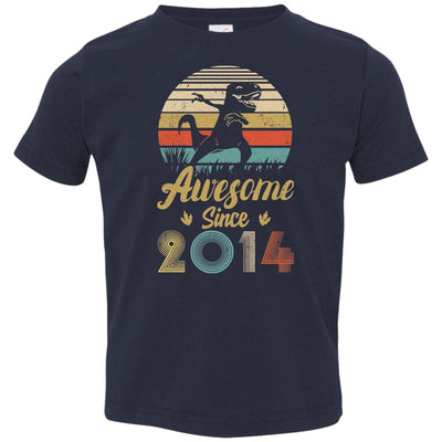 Awesome Since 2014 8th Years Old Dinosaur Birthday Gift Youth Youth Shirt | Teecentury.com