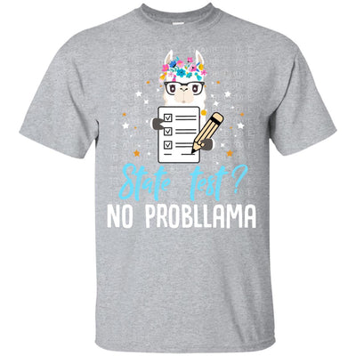 Llama Funny Motivational State Test Day For Students Youth Youth Shirt | Teecentury.com