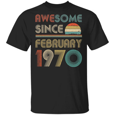 Awesome Since February 1970 Vintage 52th Birthday Gifts T-Shirt & Hoodie | Teecentury.com