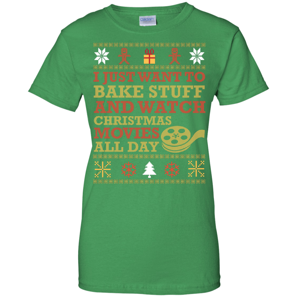 I Just Want To Bake Stuff And Watch Christmas Movie T-Shirt & Hoodie | Teecentury.com