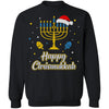 Christmas Ugly Hanukkah Sweater Menorah Happy Chrismukkah T-Shirt & Sweatshirt | Teecentury.com