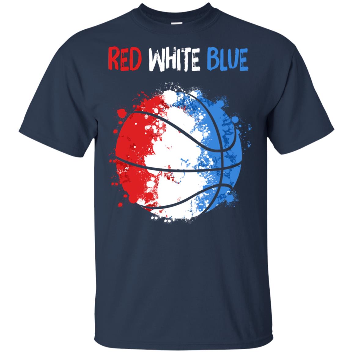 4Th Of July Red White Blue Basketball Lovers Patriotic T-Shirt & Hoodie | Teecentury.com