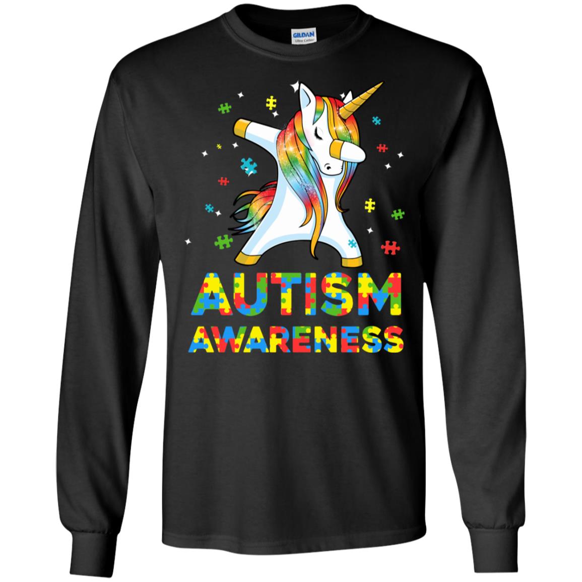 Dabbing Unicorn Puzzle Autism Awareness For Girls T-Shirt & Hoodie | Teecentury.com