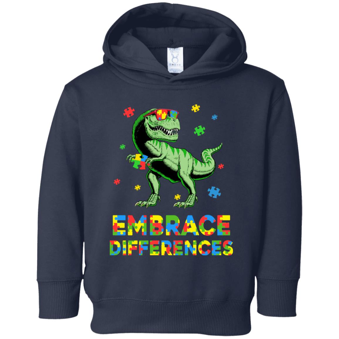 Dinosaur Puzzle Autism Awareness Embrace Differences Youth Youth Shirt | Teecentury.com