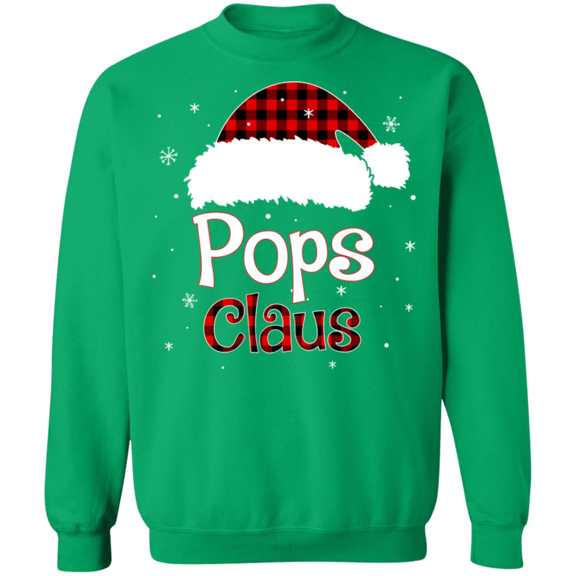 Santa Pops Claus Red Plaid Family Pajamas Christmas Gift T-Shirt & Sweatshirt | Teecentury.com