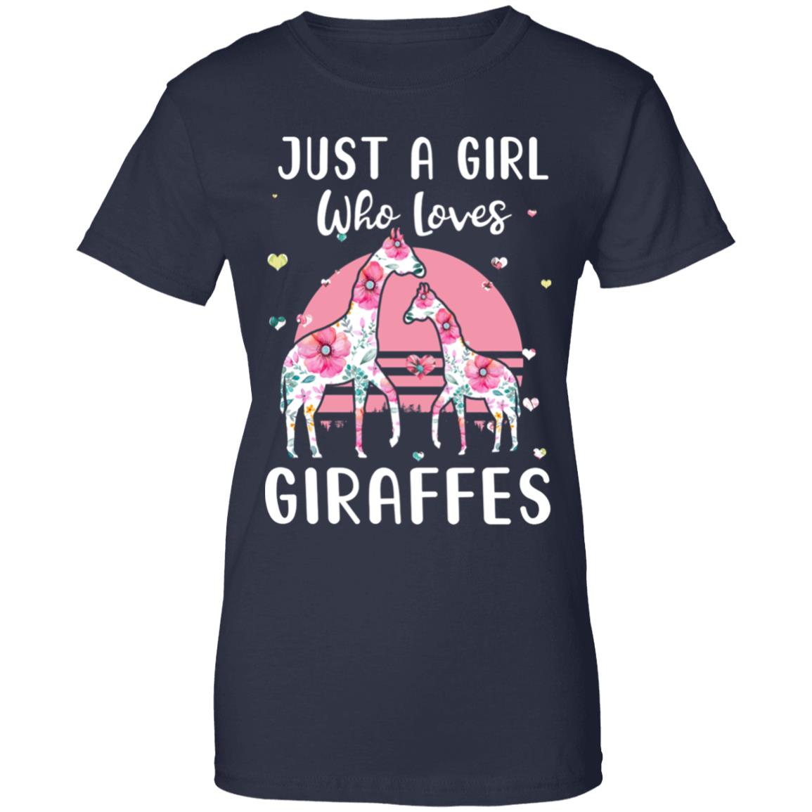 Just A Girl Who Loves Giraffes T-Shirt & Tank Top | Teecentury.com