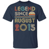 Legend Since August 2015 Vintage 7th Birthday Gifts Youth Youth Shirt | Teecentury.com