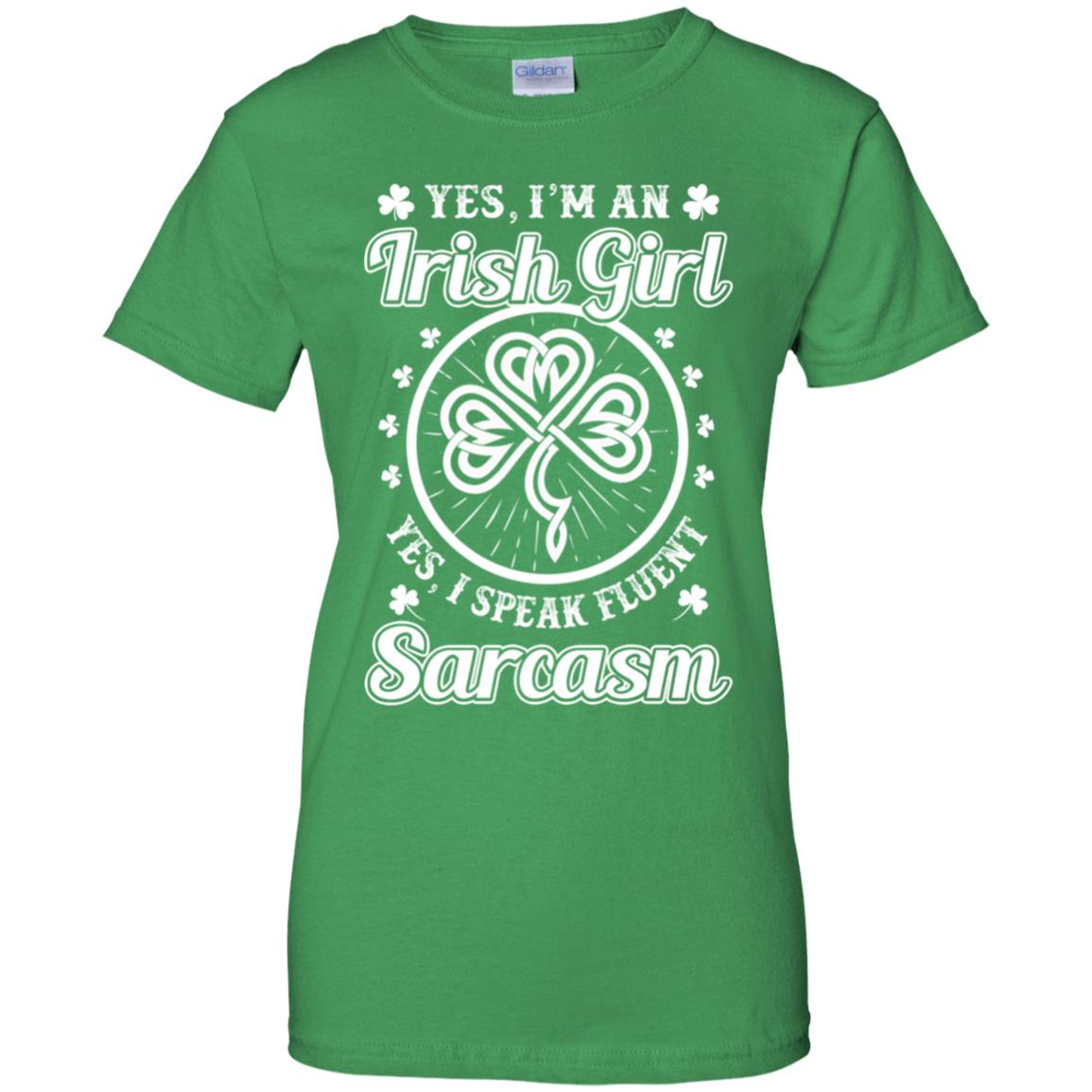Funny I'm An Irish Girl St Patrick's Day T-Shirt & Hoodie | Teecentury.com