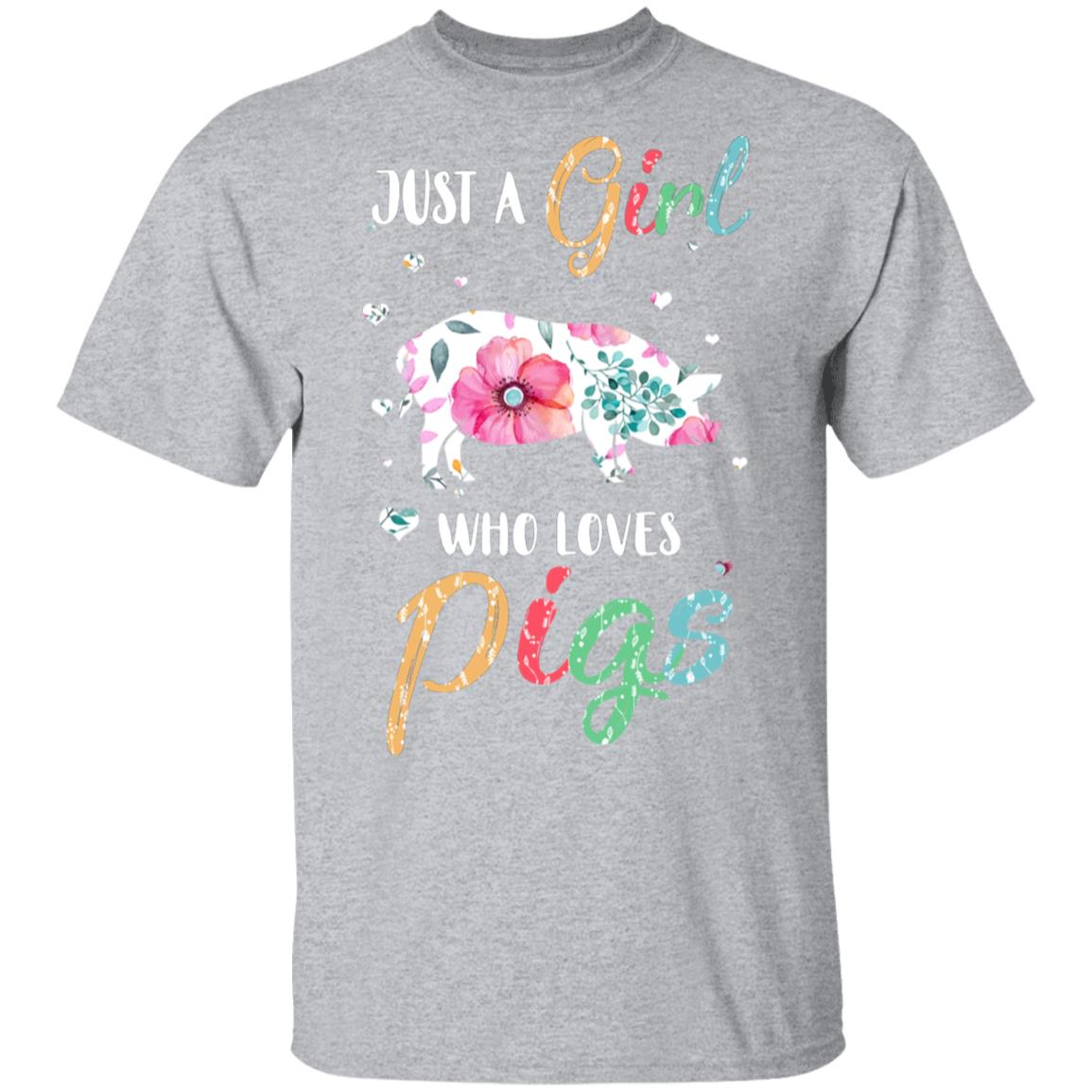 Just A Girl Who Loves Pigs Cute Pig Lover T-Shirt & Hoodie | Teecentury.com